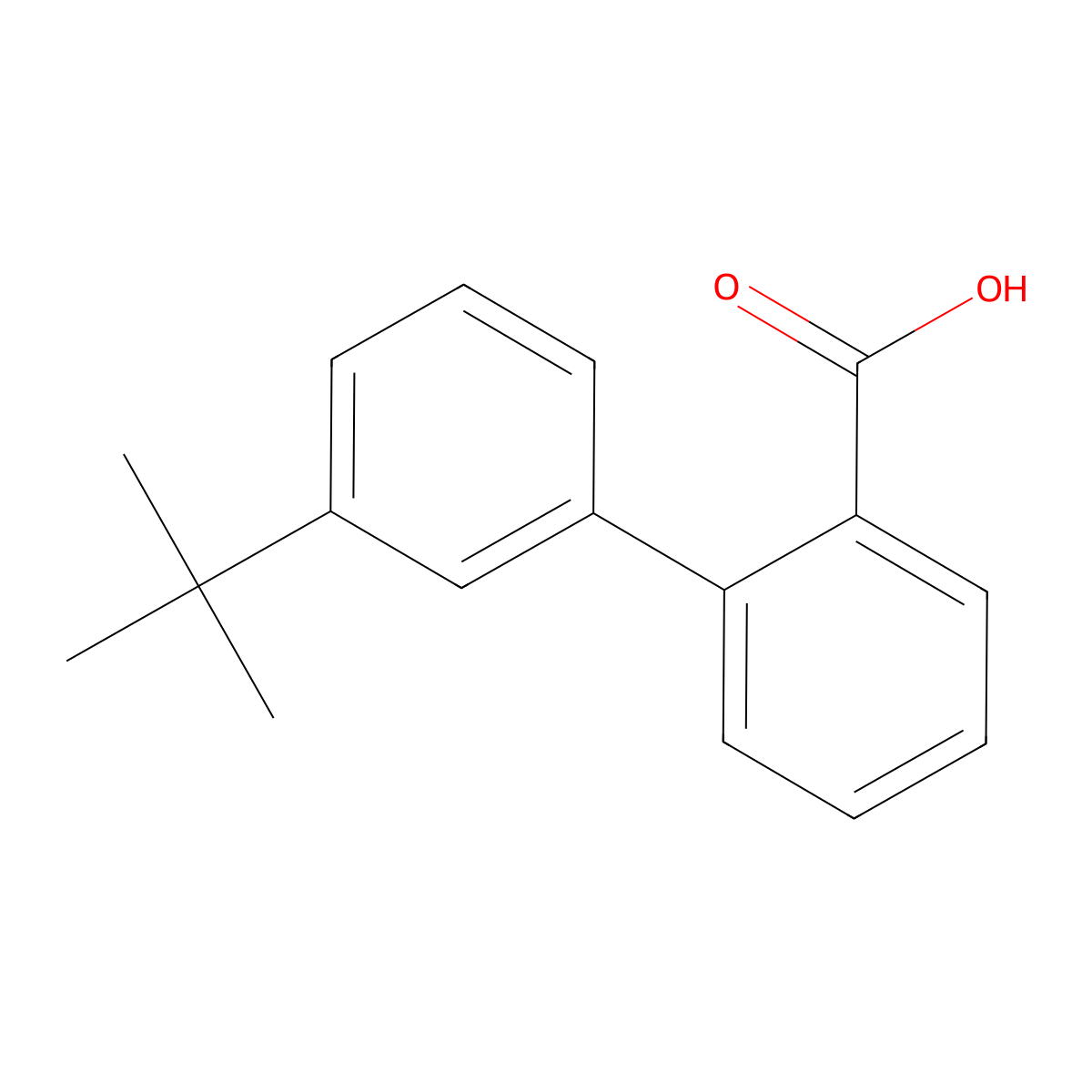 3'-Tert-butyl-[1,1'-biphenyl]-2-carboxylic acid molecular structure, CAS 1528793-36-3