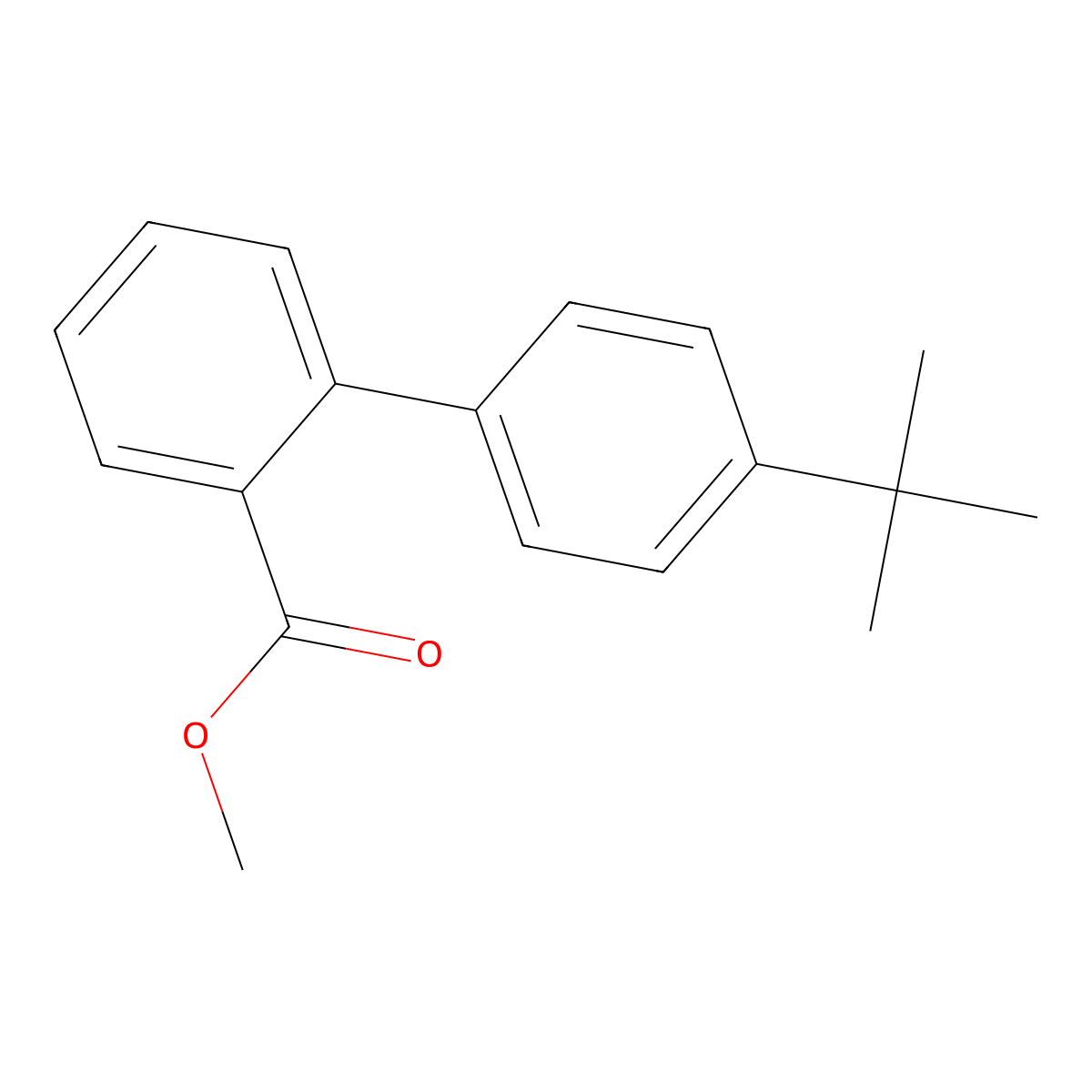 Methyl 2-(4-tert-butylphenyl)benzoate molecular structure, CAS 1528793-37-4
