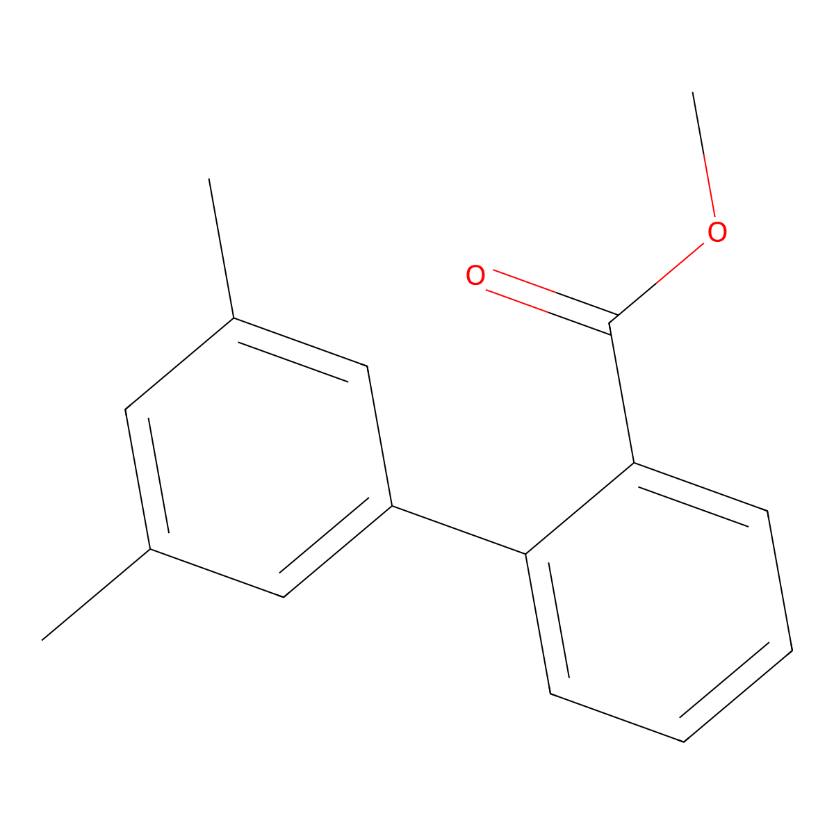 Methyl 2-(3,5-dimethylphenyl)benzoate molecular structure, CAS 1528793-40-9