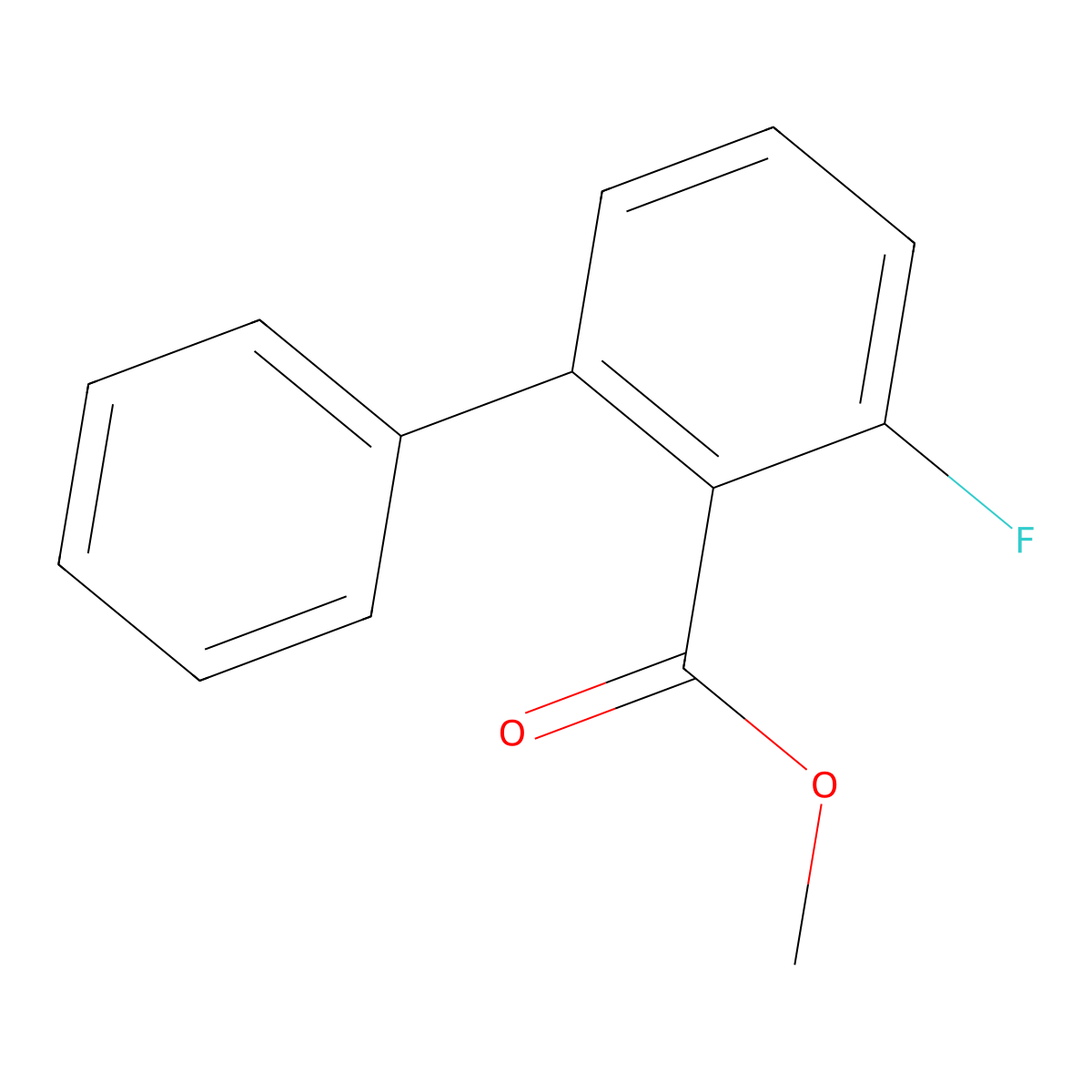 Methyl 3-fluoro-[1,1'-biphenyl]-2-carboxylate molecular structure, CAS 1528793-42-1