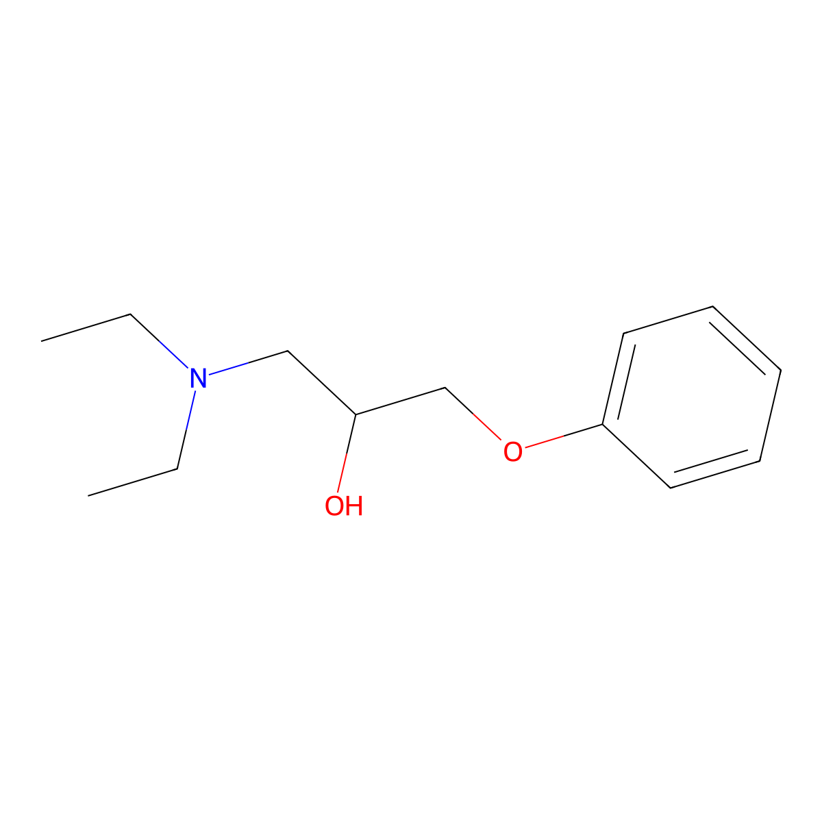 1-(Diethylamino)-3-phenoxypropan-2-ol molecular structure, CAS 15288-08-1