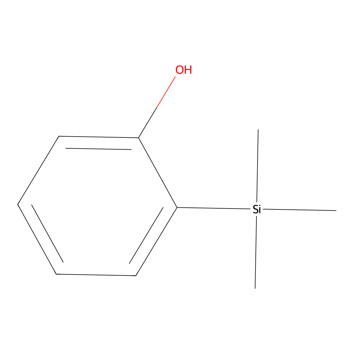2-(Trimethylsilyl)phenol molecular structure, CAS 15288-53-6