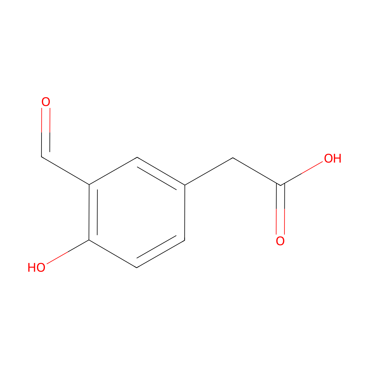 2-(3-Formyl-4-hydroxyphenyl)acetic acid molecular structure, CAS 152880-92-7
