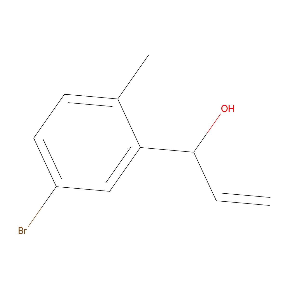 1-(5-Bromo-2-methylphenyl)prop-2-en-1-ol molecular structure, CAS 1528830-65-0