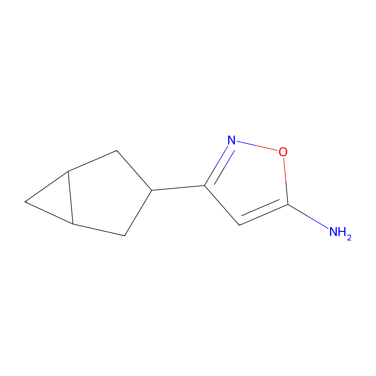 3-{Bicyclo[3.1.0]hexan-3-yl}-1,2-oxazol-5-amine molecular structure, CAS 1528854-60-5