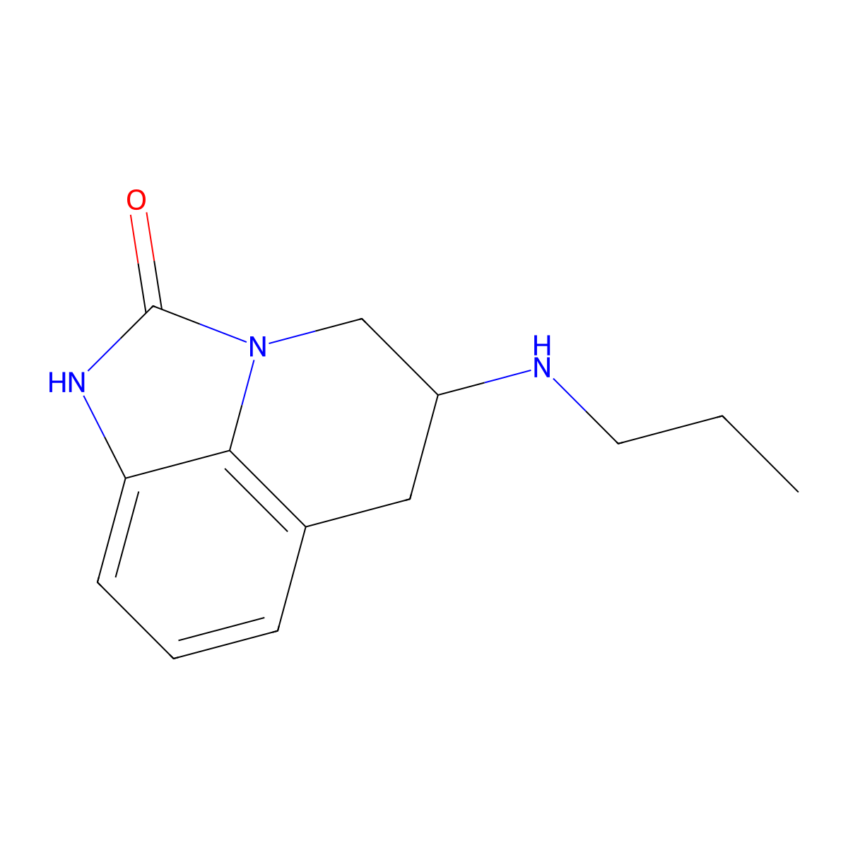 (5R)-5,6-Dihydro-5-(propylamino)-4H-imidazo(4,5,1-ij)quinolin-2(1H)-one molecular structure, CAS 152886-85-6