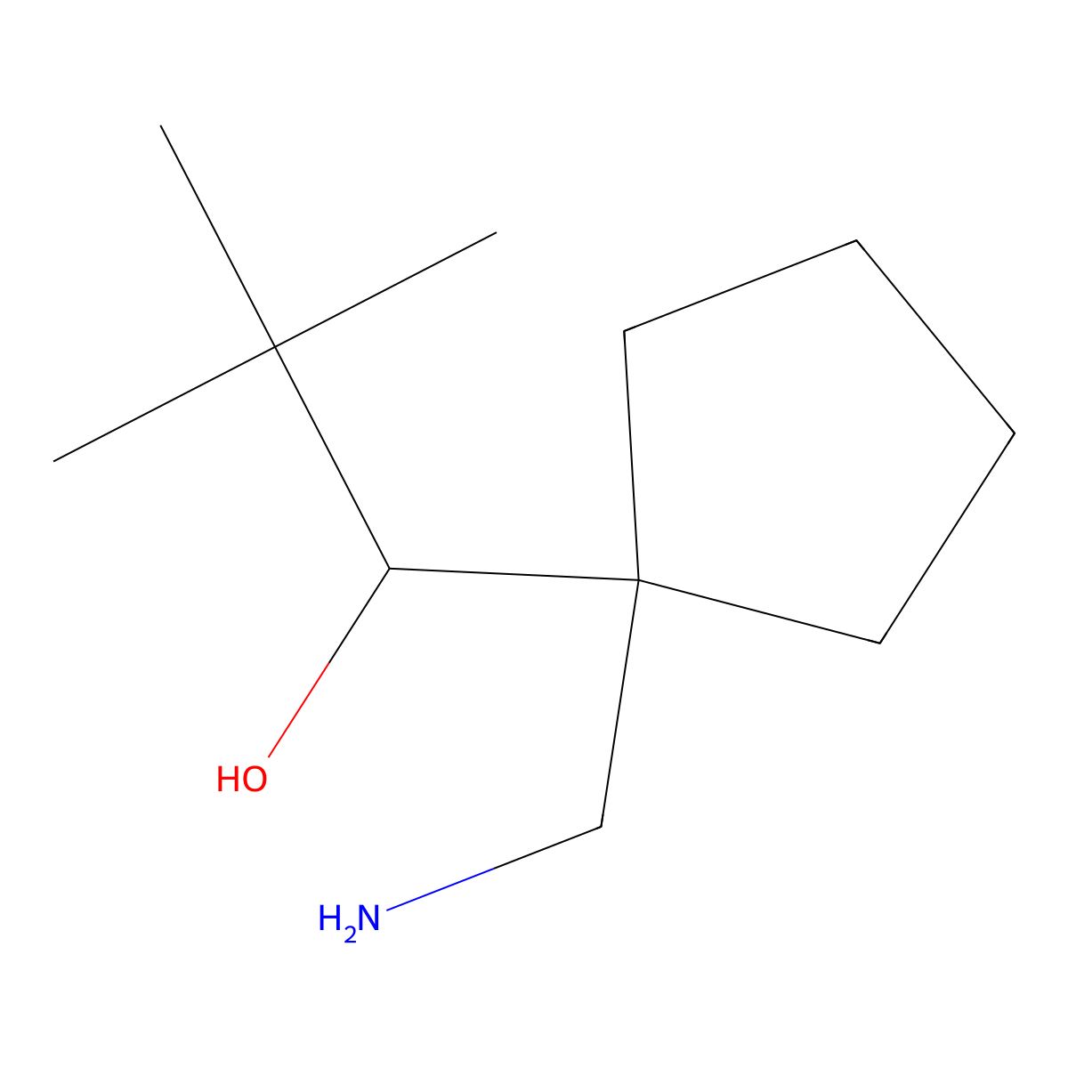1-[1-(Aminomethyl)cyclopentyl]-2,2-dimethylpropan-1-OL molecular structure, CAS 1528860-44-7