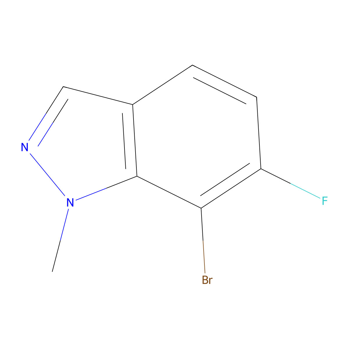 7-Bromo-6-fluoro-1-methyl-1H-indazole molecular structure, CAS 1528865-93-1
