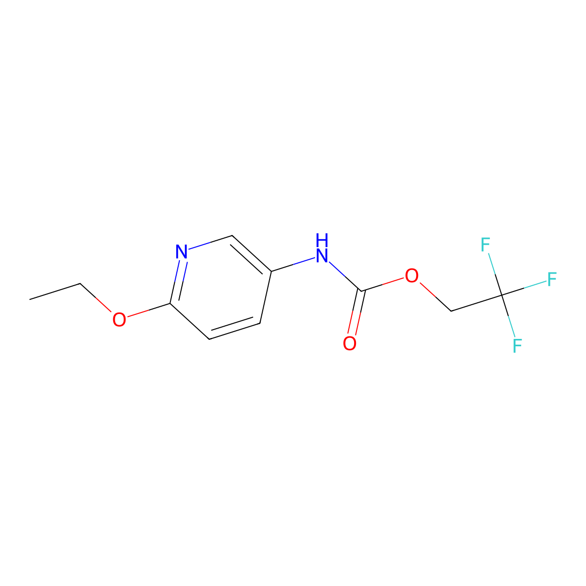 2,2,2-trifluoroethyl N-(6-ethoxypyridin-3-yl)carbamate molecular structure, CAS 1528914-88-6