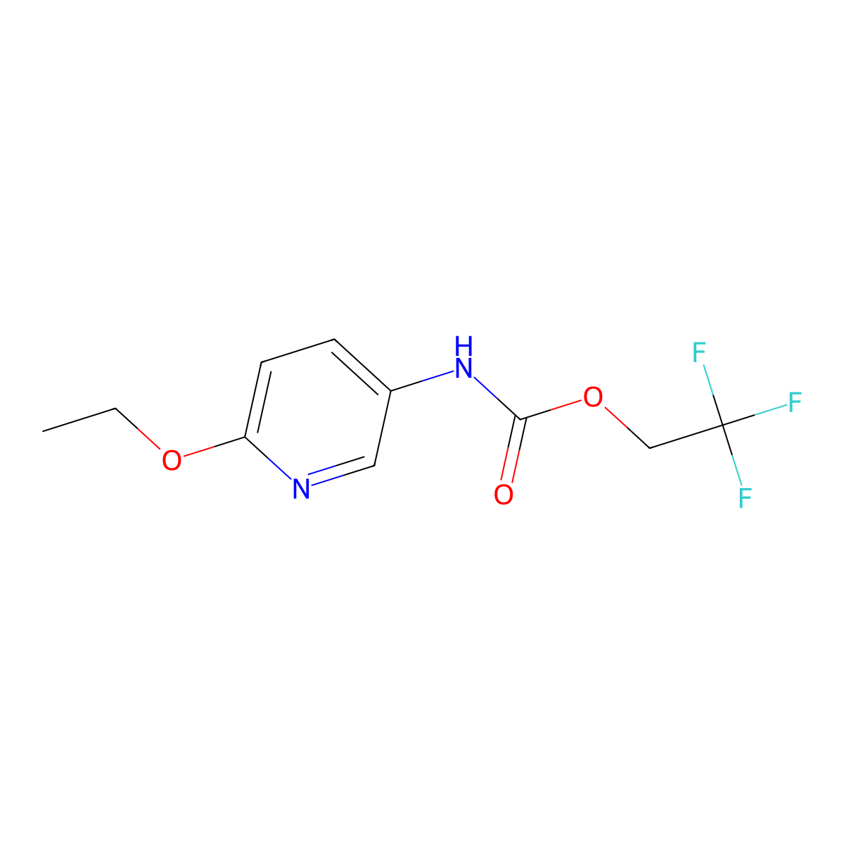 2,2,2-trifluoroethyl N-(6-ethoxypyridin-3-yl)carbamate molecular structure, CAS 1528914-88-6