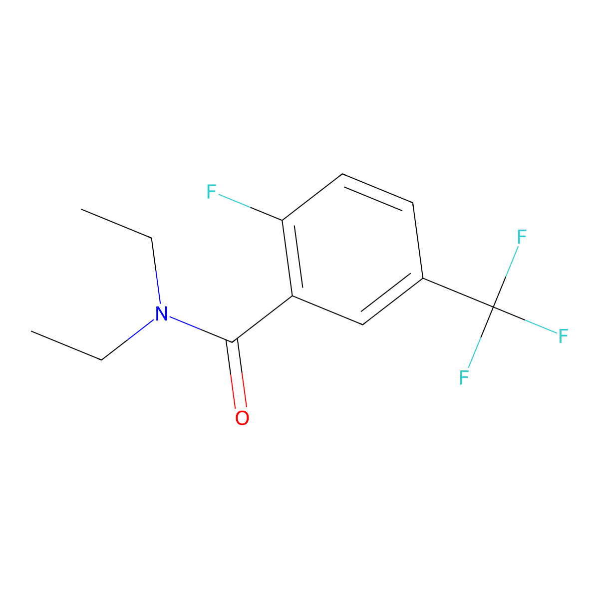 N,N-diethyl-2-fluoro-5-(trifluoromethyl)benzamide molecular structure, CAS 1528932-52-6