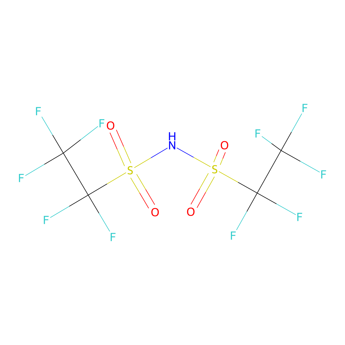 Ethanesulfonamide, 1,1,2,2,2-pentafluoro-N-[(pentafluoroethyl)sulfonyl]- molecular structure, CAS 152894-10-5