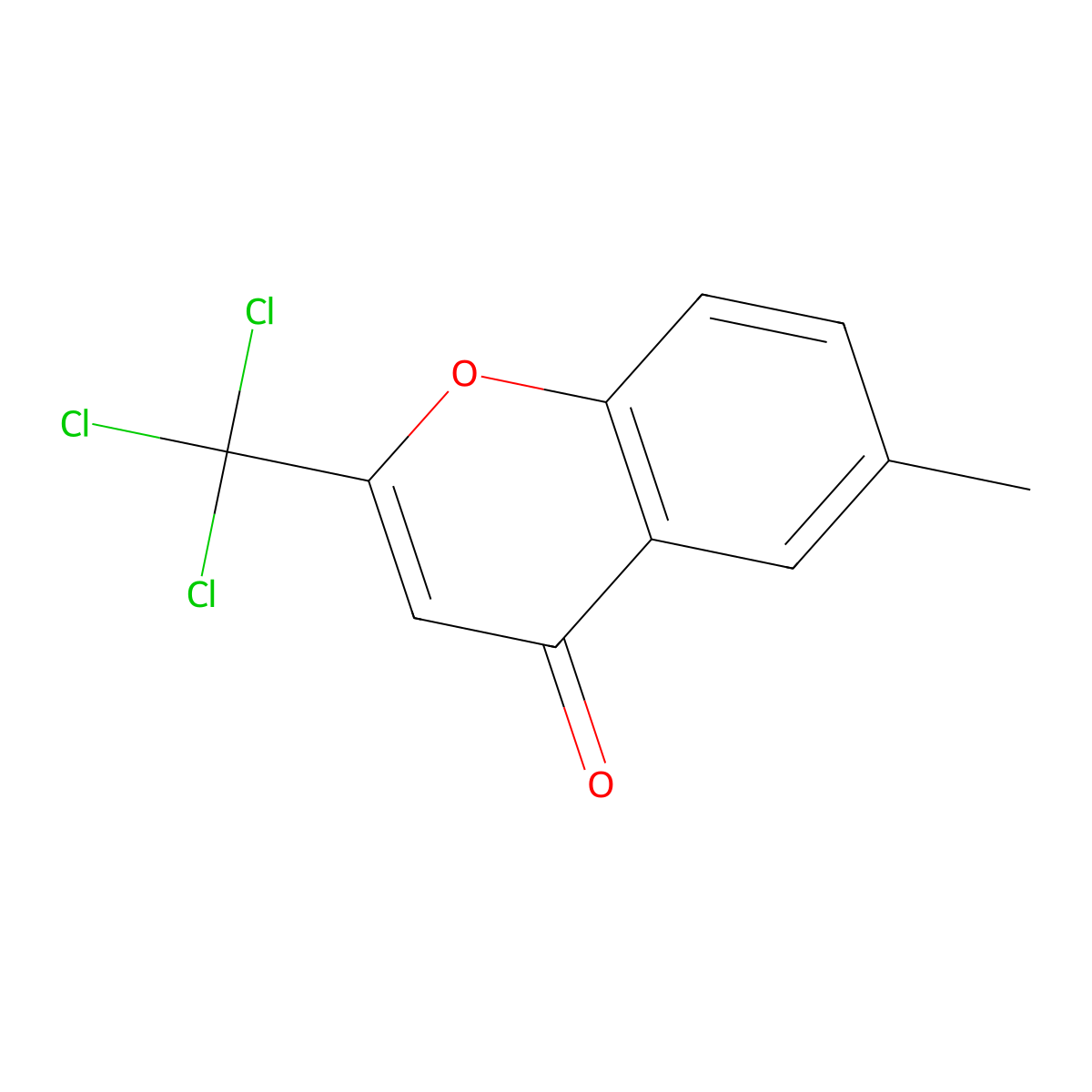 6-Methyl-2-(trichloromethyl)chromen-4-one molecular structure, CAS 152894-72-9
