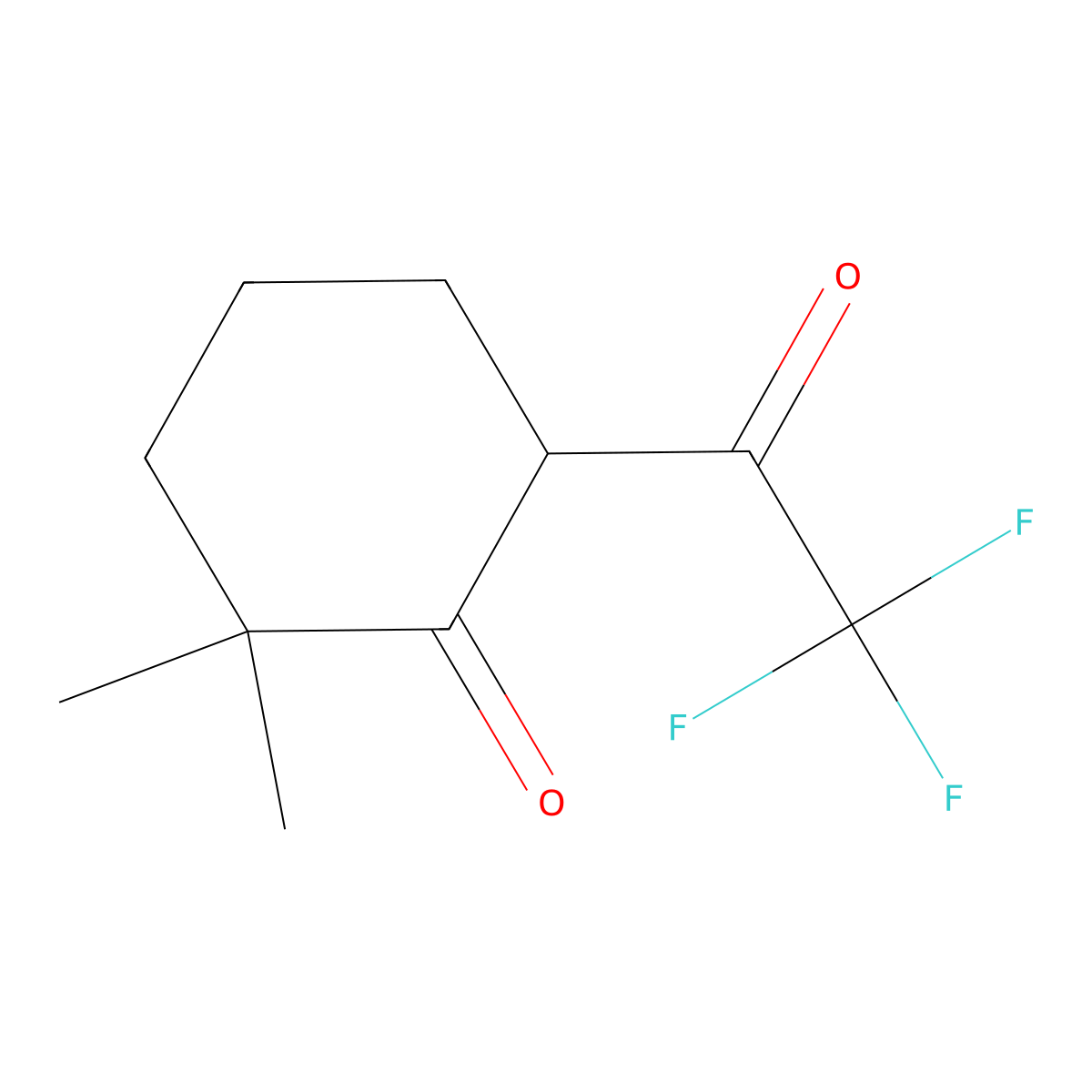 2,2-Dimethyl-6-(trifluoroacetyl)cyclohexan-1-one molecular structure, CAS 1528945-38-1