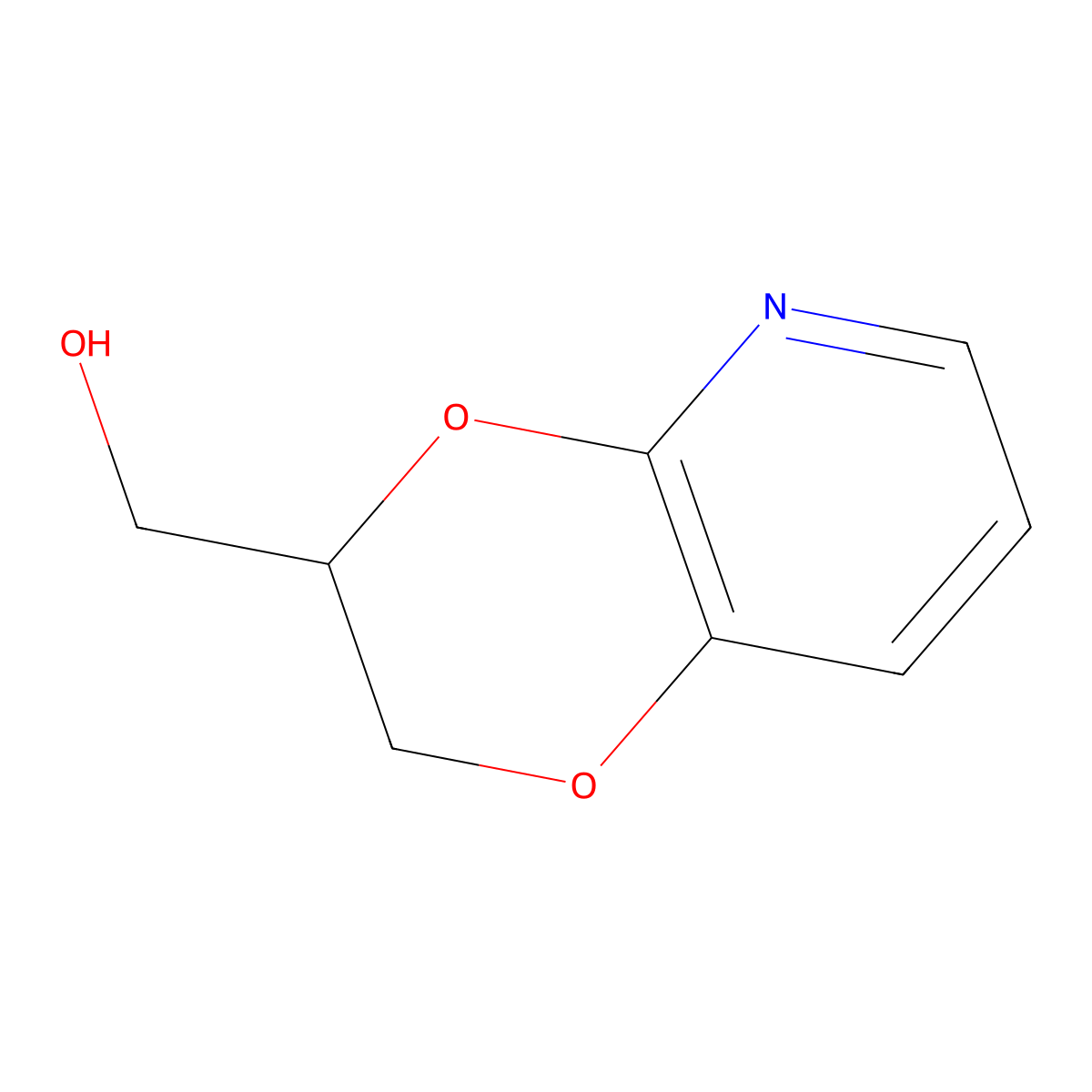 2,3-Dihydro-1,4-dioxino[2,3-b]pyridine-3-methanol molecular structure, CAS 152895-57-3