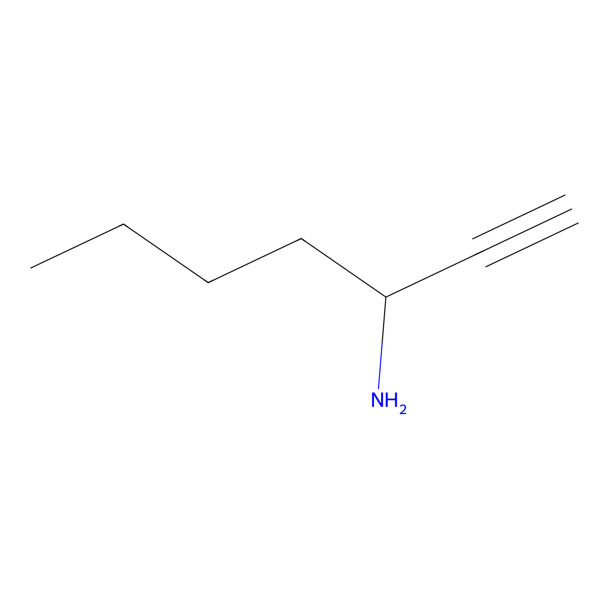 Hept-1-yn-3-amine molecular structure, CAS 1528951-67-8
