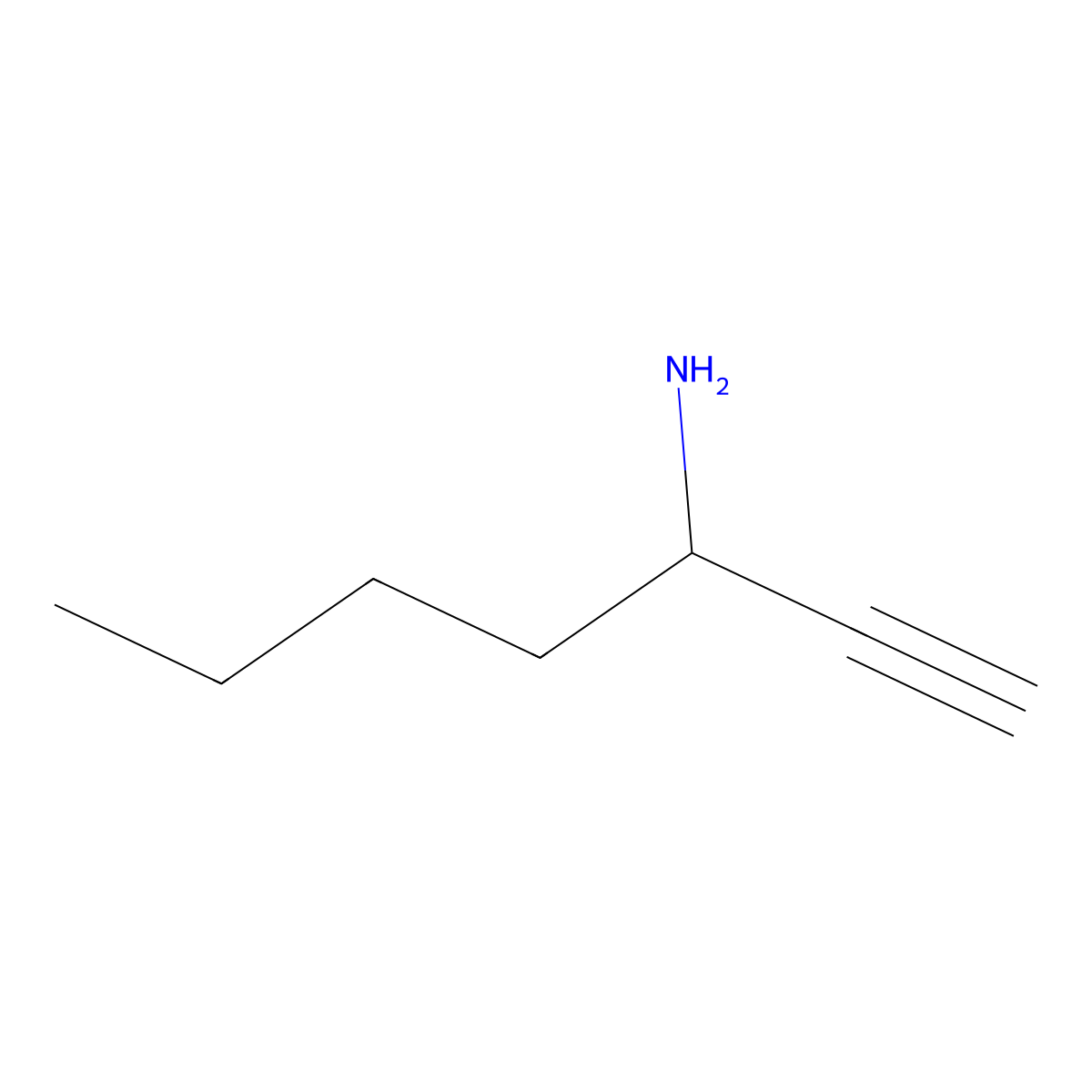 Hept-1-yn-3-amine molecular structure, CAS 1528951-67-8
