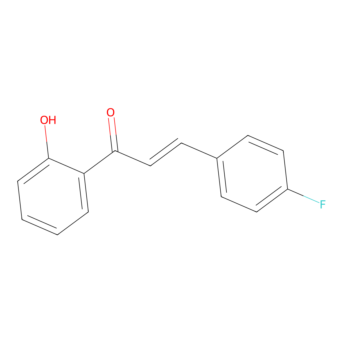 (E)-3-(4-fluorophenyl)-1-(2-hydroxyphenyl)prop-2-en-1-one molecular structure, CAS 152897-41-1