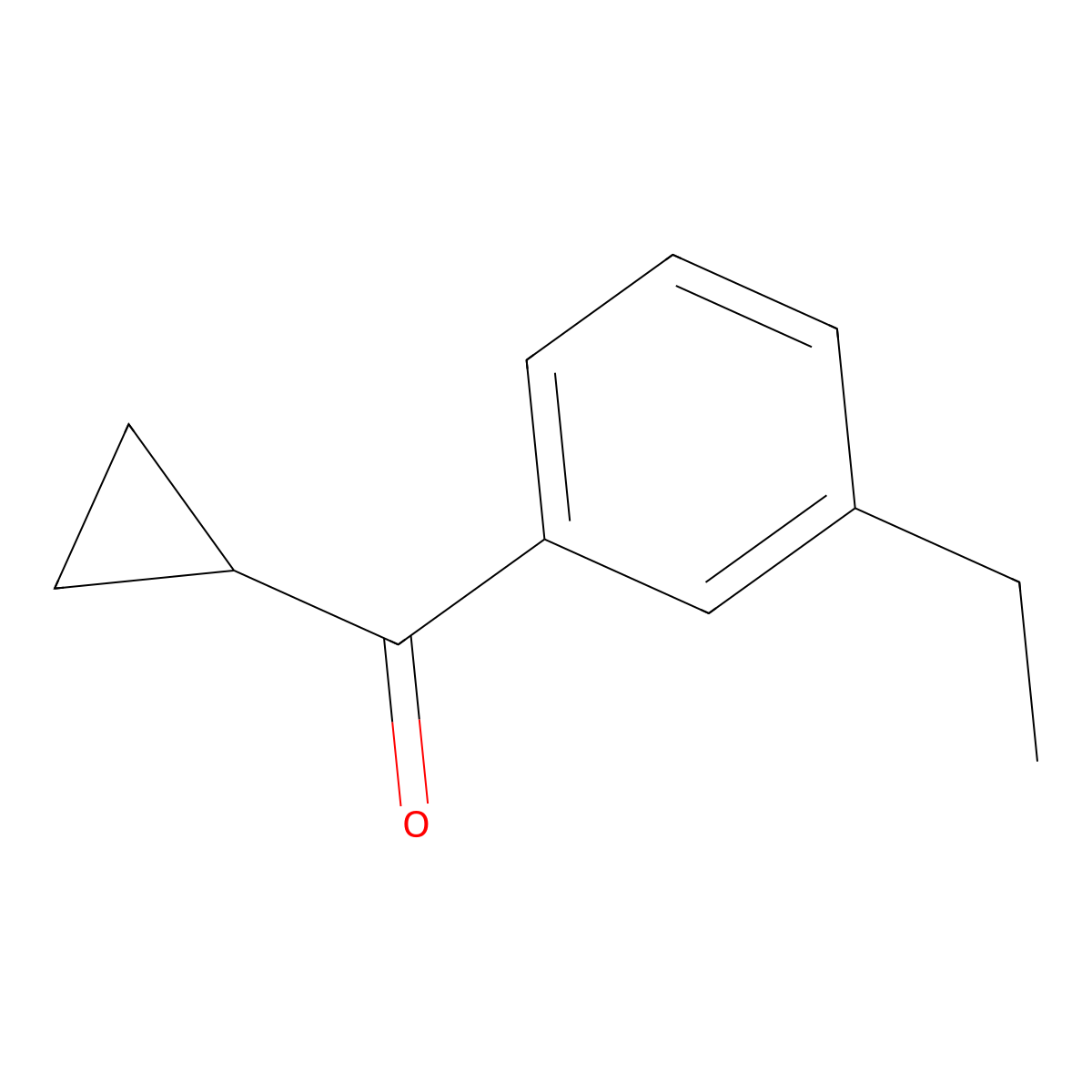 Cyclopropyl(3-ethylphenyl)methanone molecular structure, CAS 1528975-19-0