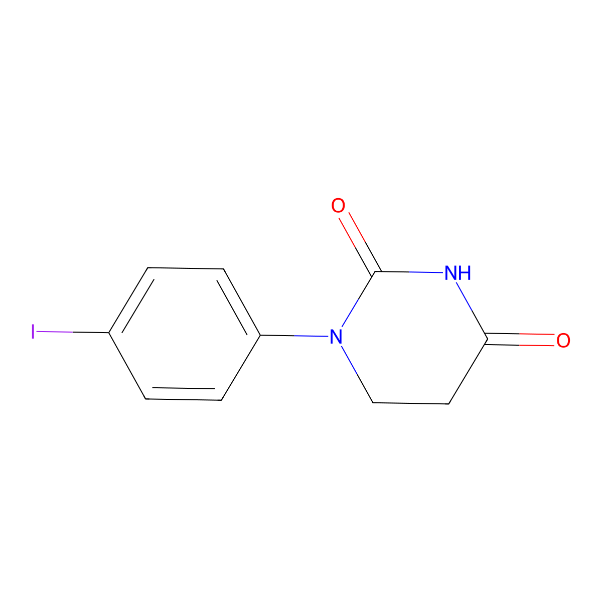 1-(4-iodophenyl)dihydropyrimidine-2,4(1H,3H)-dione molecular structure, CAS 1528991-21-0