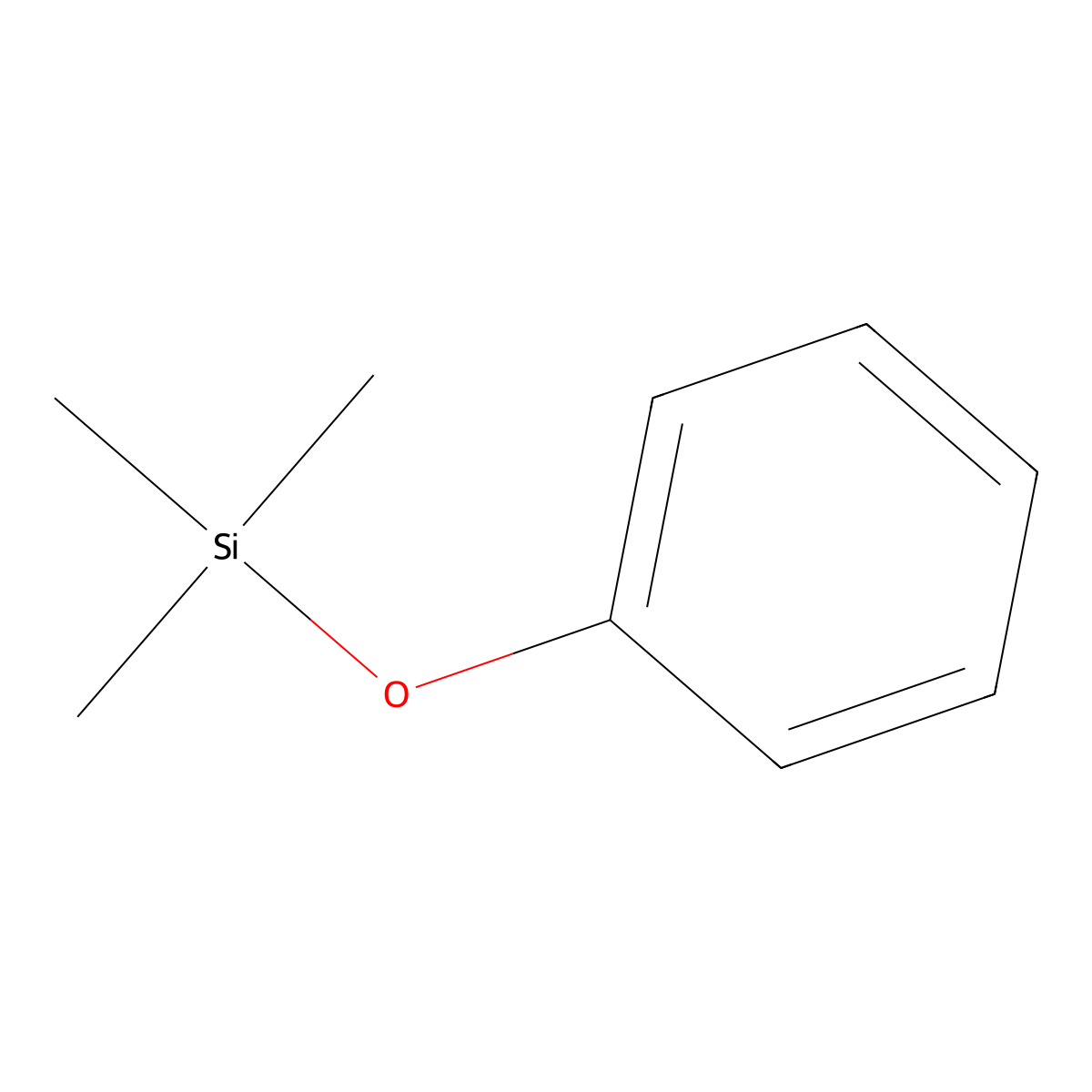 Trimethylphenoxysilane molecular structure, CAS 1529-17-5