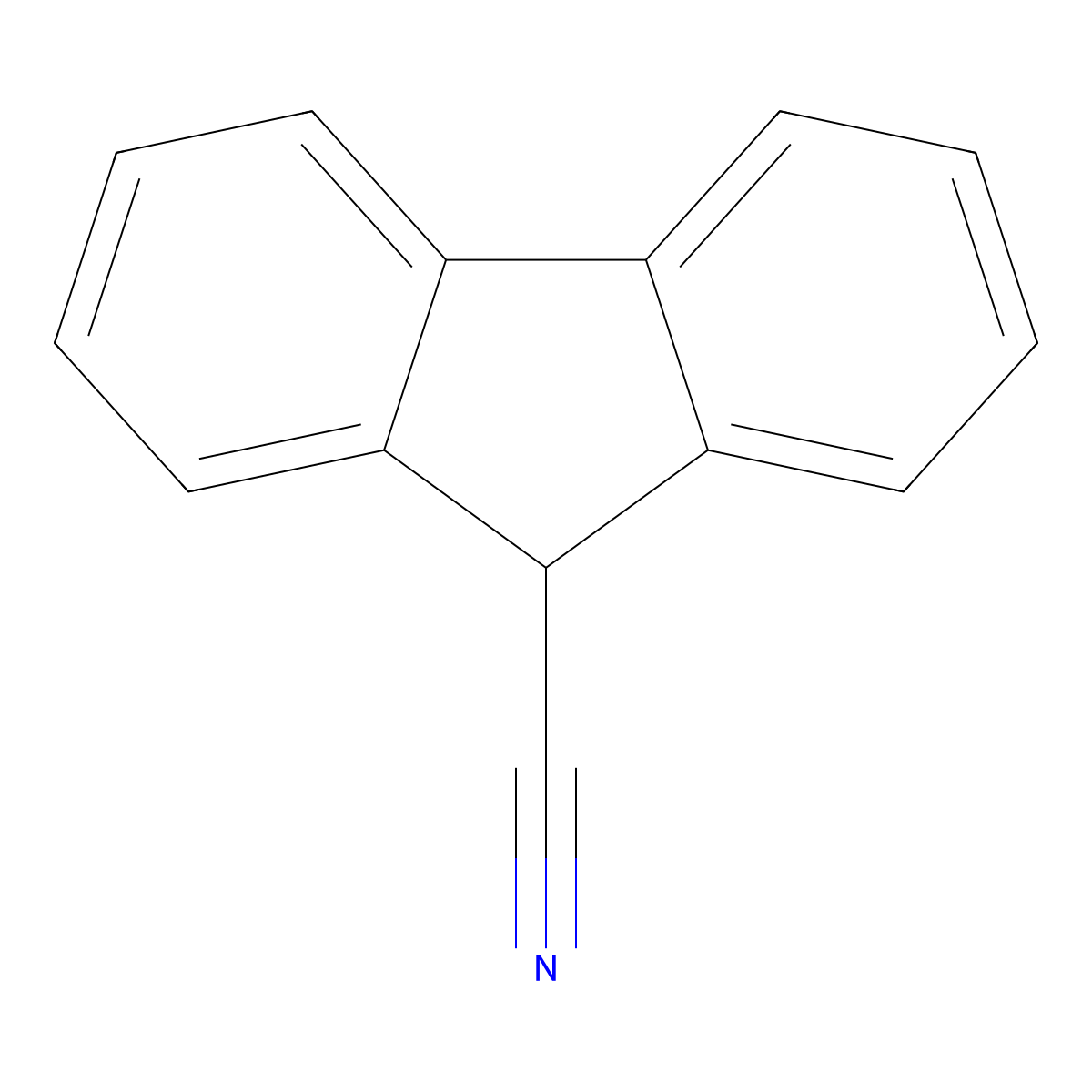 9H-Fluorene-9-carbonitrile molecular structure, CAS 1529-40-4