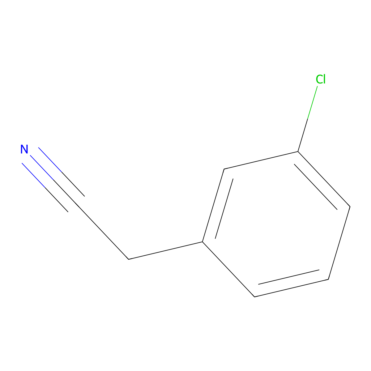 m-Chlorophenylacetonitrile molecular structure, CAS 1529-41-5