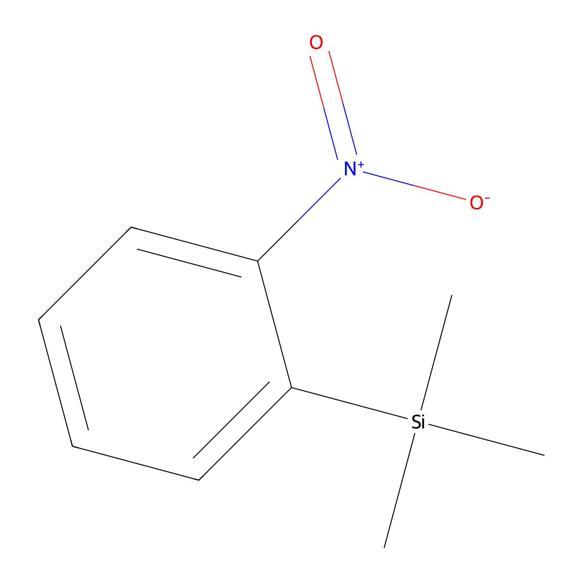 Trimethyl(2-nitrophenyl)silane molecular structure, CAS 15290-22-9