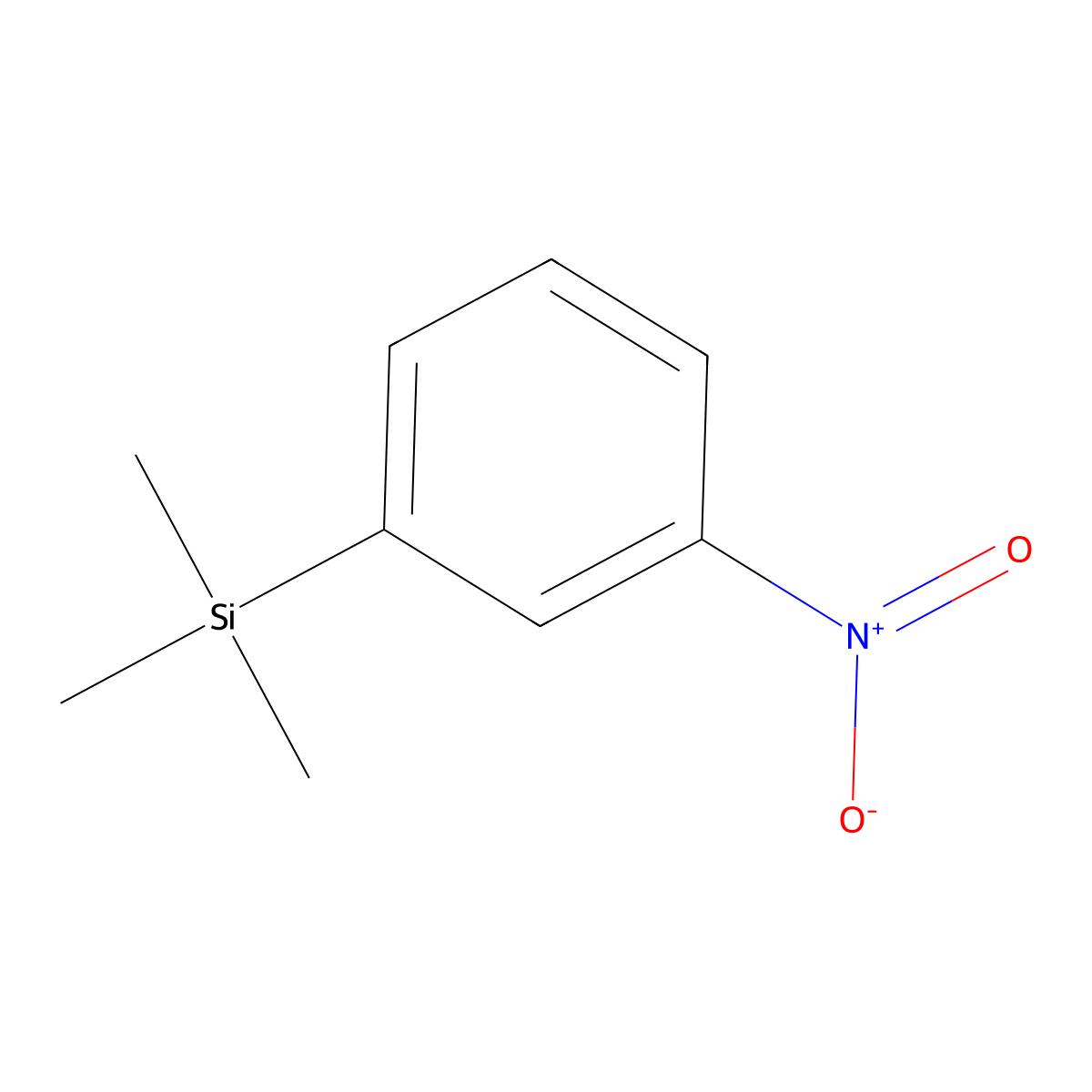 3-Nitro-1-(trimethylsilyl)benzol molecular structure, CAS 15290-24-1