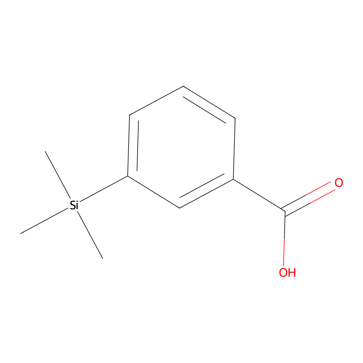 3-(Trimethylsilyl)benzoic acid molecular structure, CAS 15290-28-5