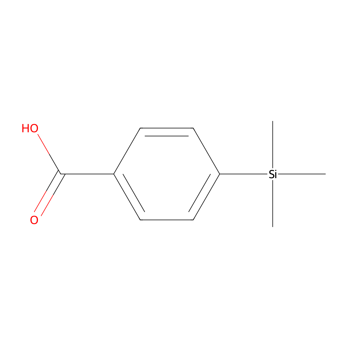 4-(Trimethylsilyl)benzoic acid molecular structure, CAS 15290-29-6