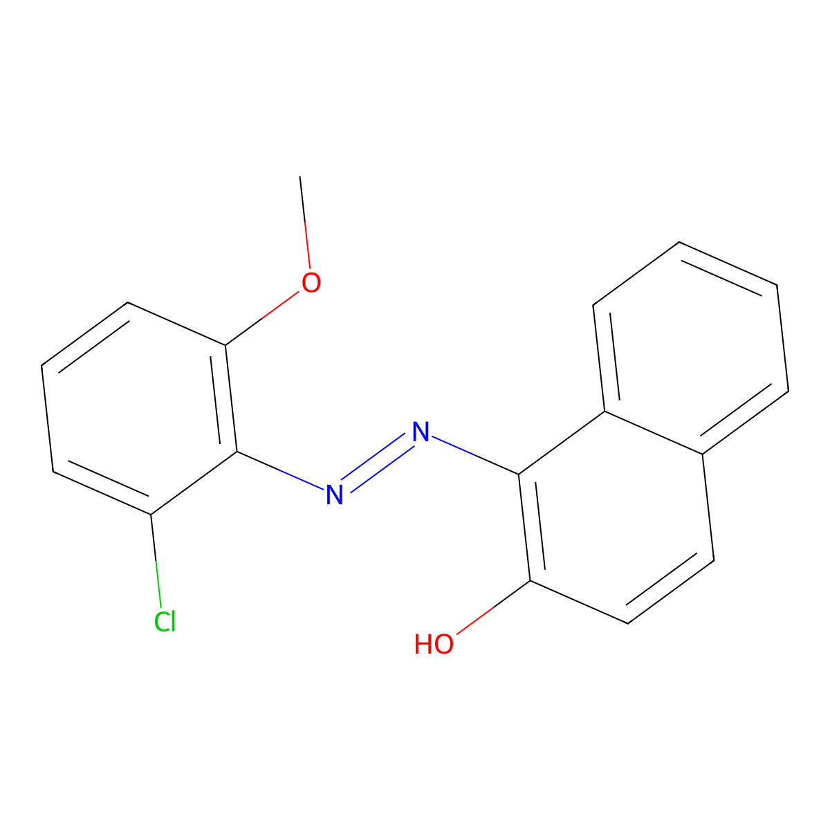 1-[(2-Chloro-6-methoxyphenyl)diazenyl]-2-naphthol molecular structure, CAS 15290-88-7