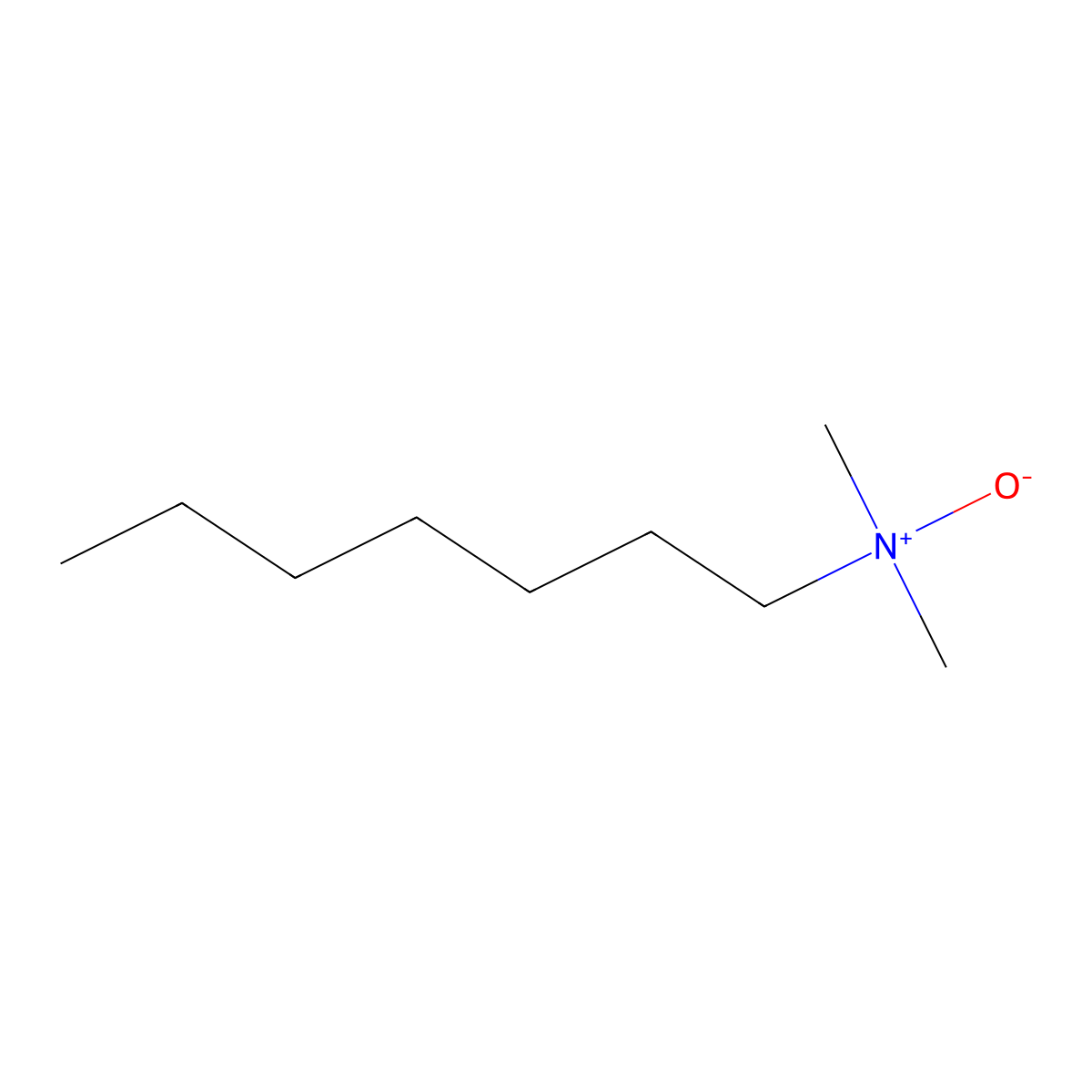 N,N-Dimethylheptylamine N-oxide hydrate molecular structure, CAS 15290-93-4