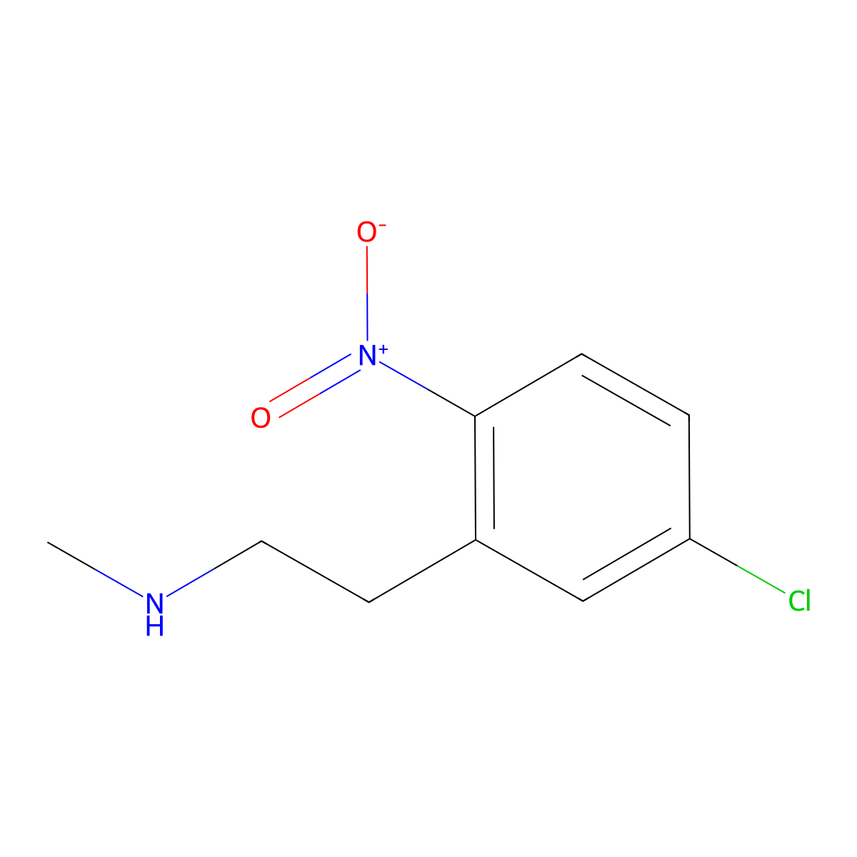 [2-(5-Chloro-2-nitrophenyl)ethyl](methyl)amine molecular structure, CAS 1529001-11-3