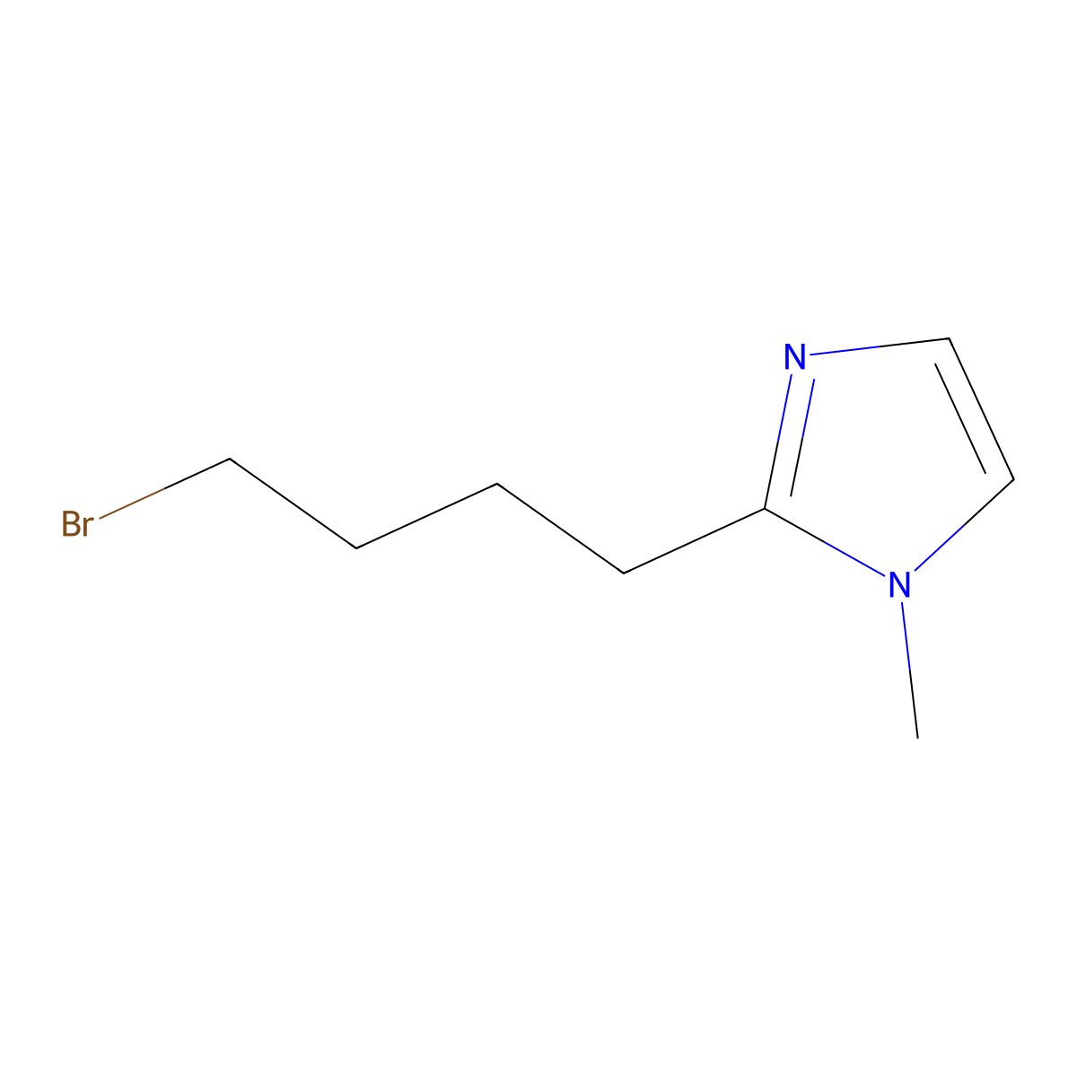 2-(4-bromobutyl)-1-methyl-1H-imidazole molecular structure, CAS 1529002-46-7