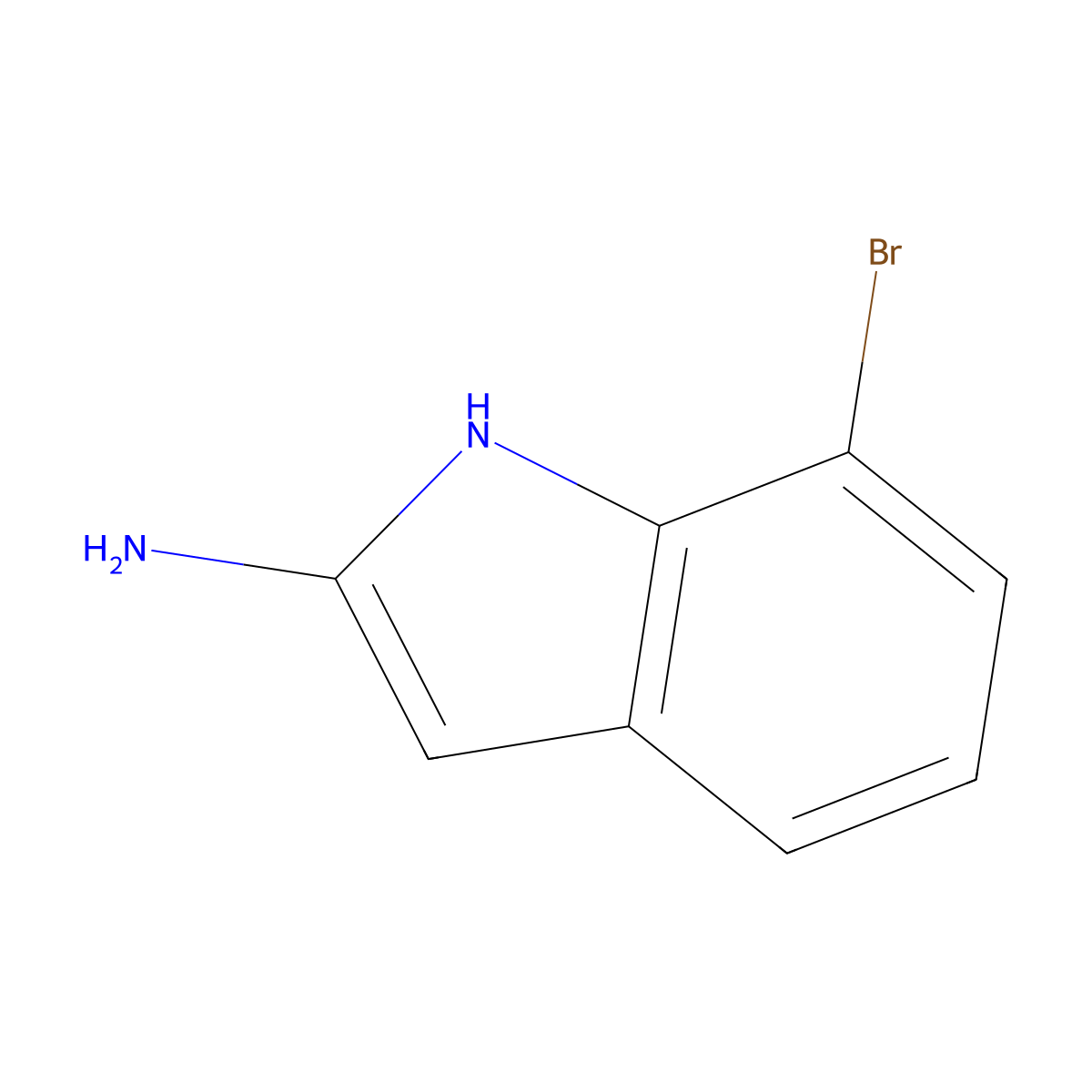7-bromo-1H-indol-2-amine molecular structure, CAS 1529026-25-2