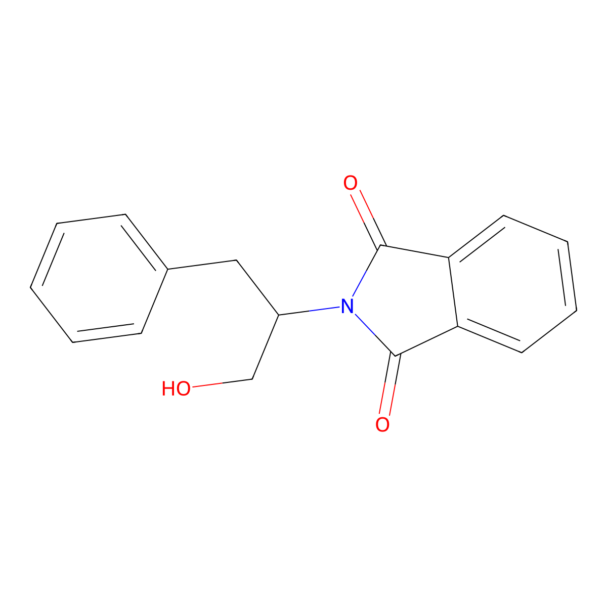 (R)-2-(1-hydroxymethyl-2-phenylethyl)isoindole-1,3-dione molecular structure, CAS 152903-44-1