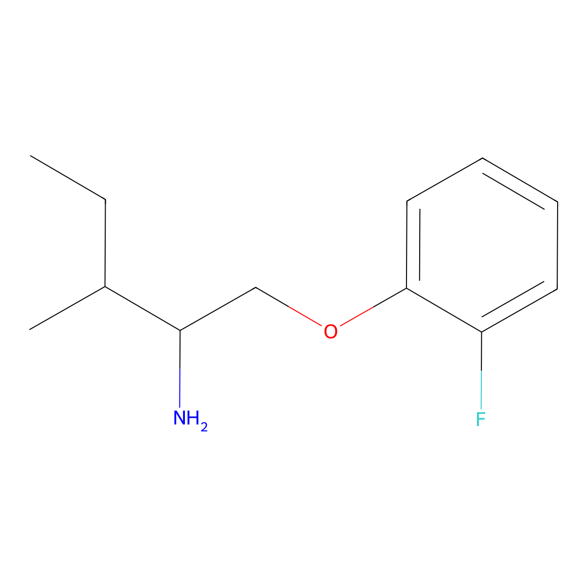 1-(2-Fluorophenoxy)-3-methylpentan-2-amine molecular structure, CAS 1529040-07-0