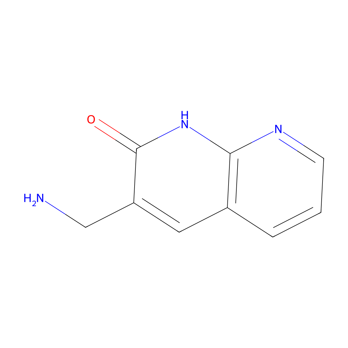 3-(Aminomethyl)-1,2-dihydro-1,8-naphthyridin-2-one molecular structure, CAS 1529040-68-3