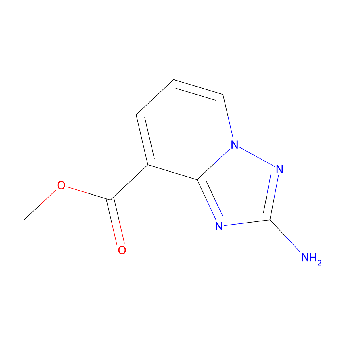 Methyl 2-amino-[1,2,4]triazolo[1,5-a]pyridine-8-carboxylate molecular structure, CAS 1529065-90-4