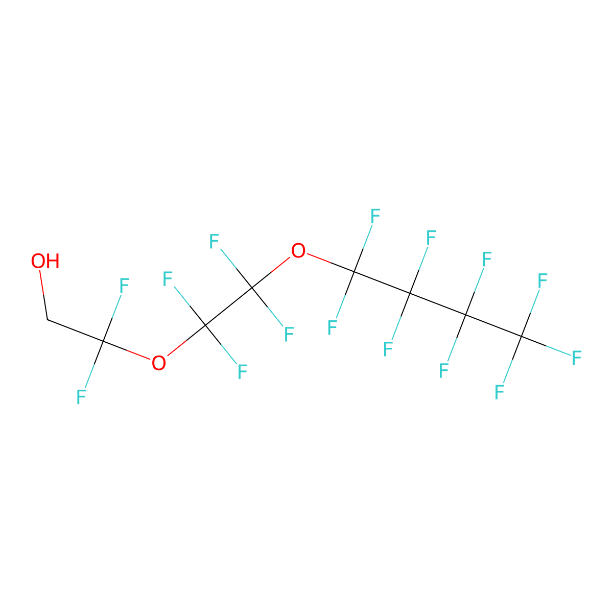 1h,1h-Perfluoro-3,6-dioxadecan-1-ol molecular structure, CAS 152914-73-3