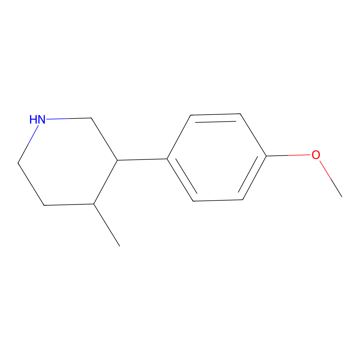 3-(4-Methoxyphenyl)-4-methylpiperidine molecular structure, CAS 1529147-63-4