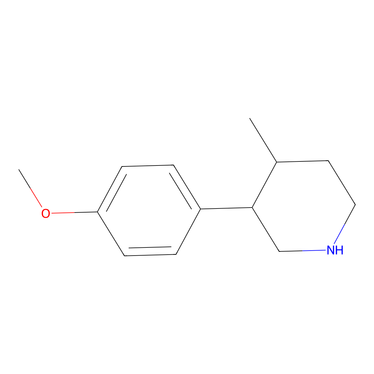 3-(4-Methoxyphenyl)-4-methylpiperidine molecular structure, CAS 1529147-63-4