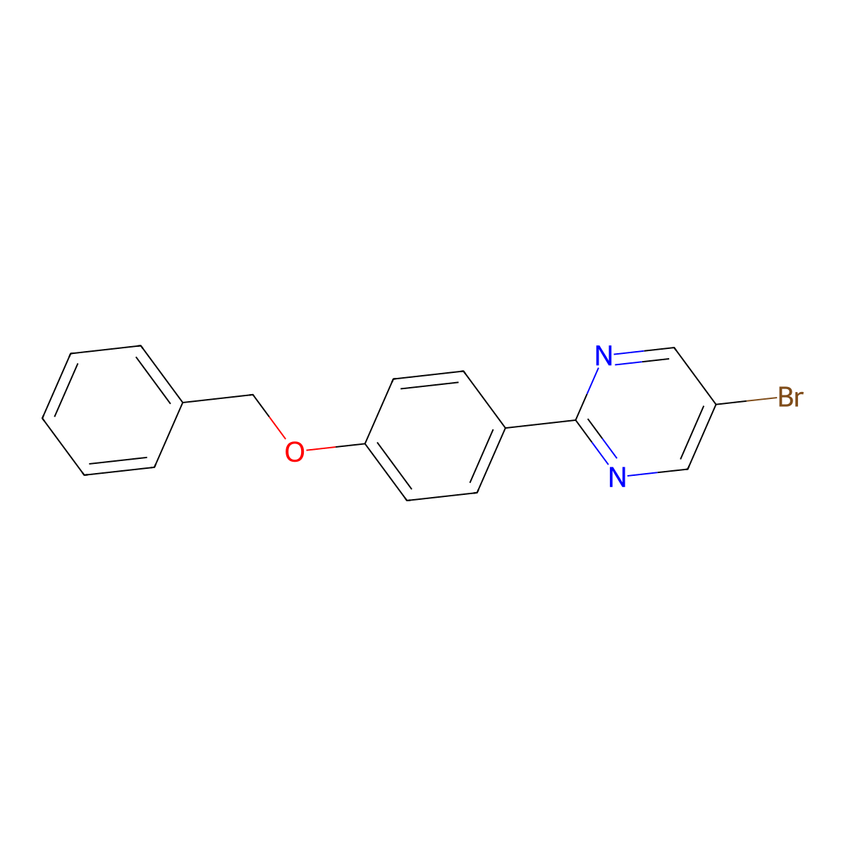 5-Bromo-2-[4-(phenylmethoxy)phenyl]pyrimidine molecular structure, CAS 152915-90-7