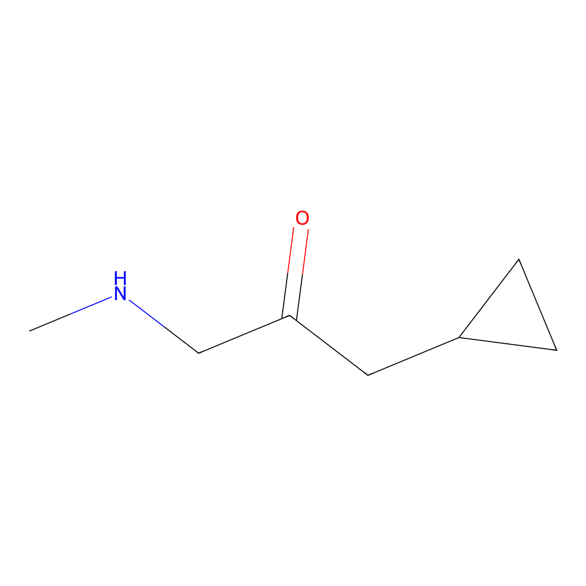 1-Cyclopropyl-3-(methylamino)propan-2-one molecular structure, CAS 1529166-54-8