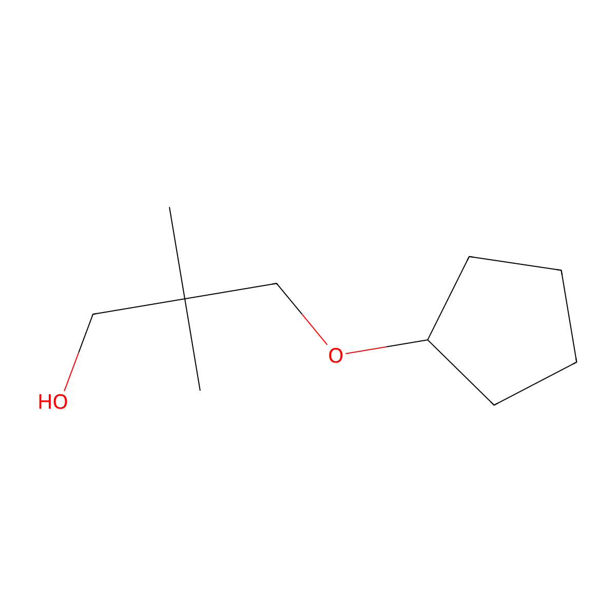 3-(Cyclopentyloxy)-2,2-dimethylpropan-1-ol molecular structure, CAS 1529197-89-4