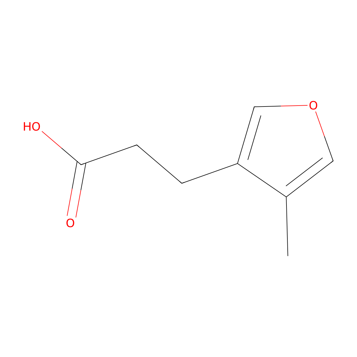 3-(4-Methylfuran-3-yl)propanoic acid molecular structure, CAS 1529214-21-8