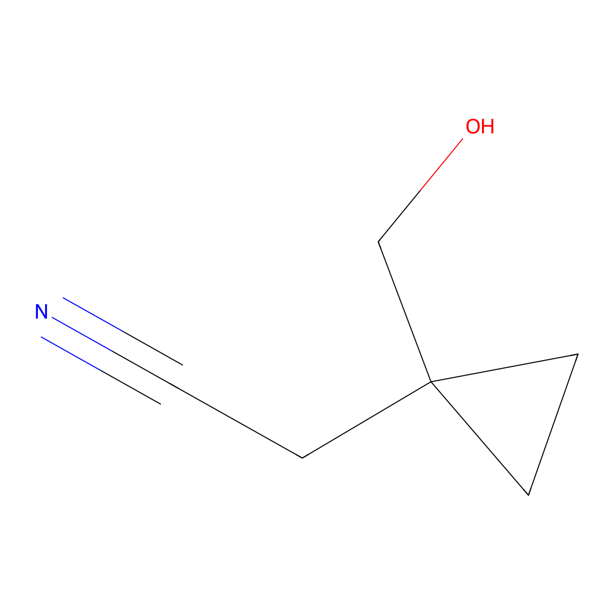 1-(Hydroxymethyl)cyclopropaneacetonitrile molecular structure, CAS 152922-71-9
