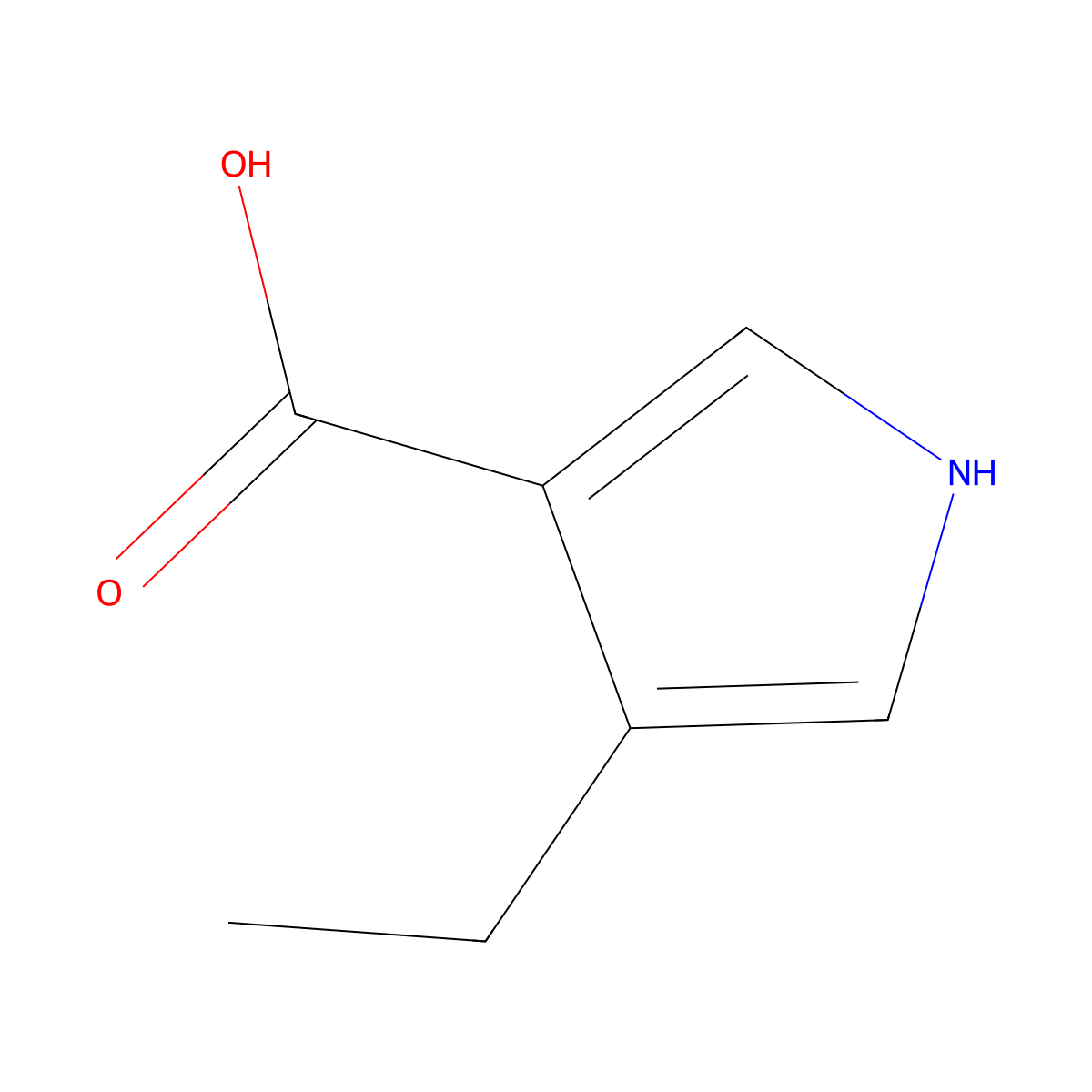 4-ethyl-1H-pyrrole-3-carboxylic acid molecular structure, CAS 1529230-07-6