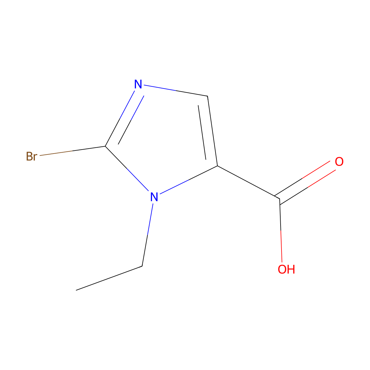 2-Bromo-1-ethyl-1H-imidazole-5-carboxylic acid molecular structure, CAS 1529232-85-6